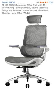 SIHOO M59AS Ergonomic Office Chair 3D + home office chair