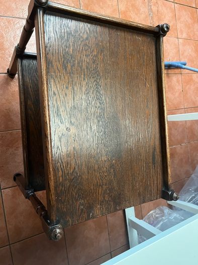 Vintage Wooden Two-Tier Side Table / Serving Table