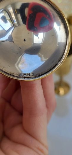 Brass mini goblets x 5