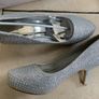 Truffle Silver Mesh Diamond Heels 8uk Image 2