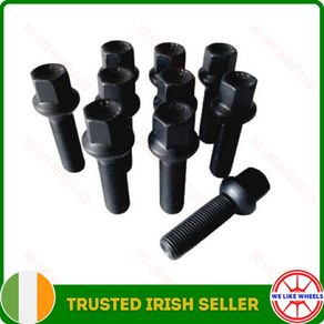10 x Extended Wheel Radius 43mm Bolts Fits Audi, VW, Seat, Skoda (M14x1.5) BAB10 - Delivery