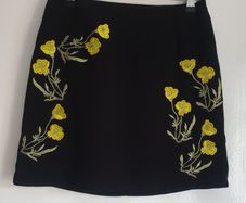 Maraislise Embroidered Short Skirt Womens Lined Floral Multicoloured CAN POST