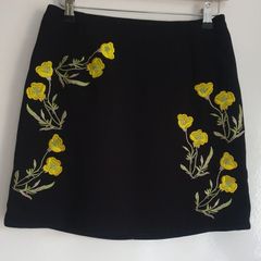 Maraislise Embroidered Short Skirt Womens Lined Floral Multicoloured CAN POST