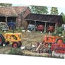 Vintage Tractor scene tin sign Image 2