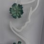 Boho Teal Ombre Camellia Clip On Earrings Image 4