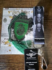 Harry Potter Slytherin Crest Metal Clip On Bookmark and Key Fob