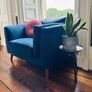 Modern armchair in navy blue Image 5