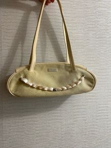 Beige suede handbag