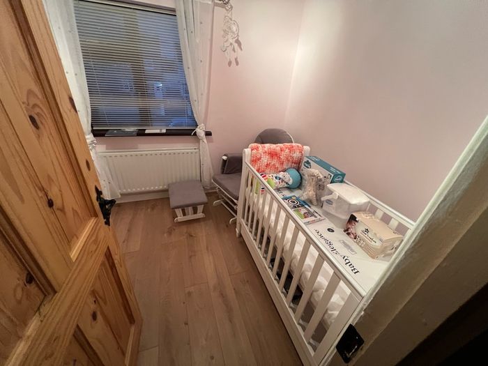 Babymore Eva Sleigh Cot Bed and Mattress Like New