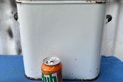 Vintage white enamel bread bin