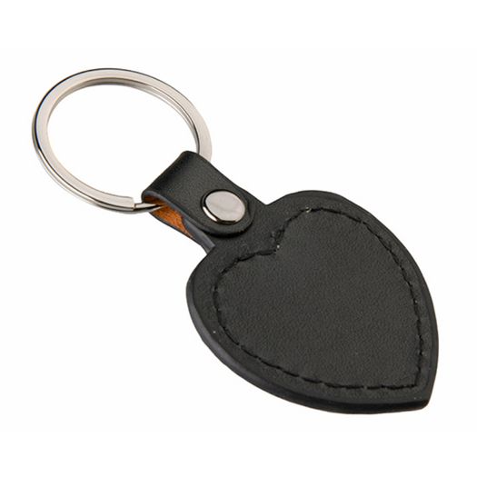 Personalised Heart Shape PU and Metal Keyring