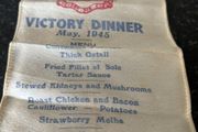 1945 Victory Dinner Menu