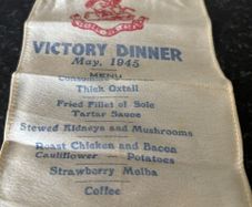 1945 Victory Dinner Menu