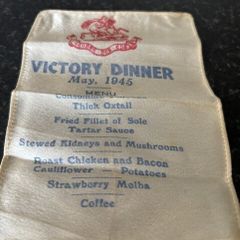 1945 Victory Dinner Menu