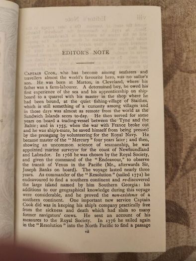 Captains Cooks Voyage Of Discovery.  Edited By Ernest Rhys. Published  By Everymans Library. 1915 Hardback In Good Condition. 37.
