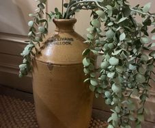 Decorative old stoneware flagon