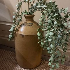 Decorative old stoneware flagon