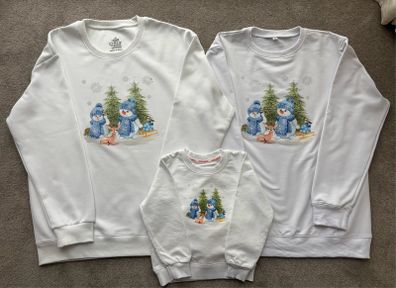 Matching Family Christmas Sweatshirts, size M/child 2-3 years
