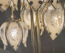 Hollywood Lotus 5 Light Vintage  Lamp