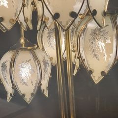 Hollywood Lotus 5 Light Vintage  Lamp
