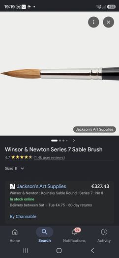 430X Professional Painting Brushes made in England Winsor Newton sable brushes Oil Painting Watercolour Hog bris