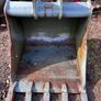 4 Original JCB 3Cx buckets, Ripper toe and wheel Image 2