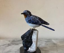 Hand-Carved Gemstone Swallow
