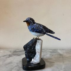 Hand-Carved Gemstone Swallow