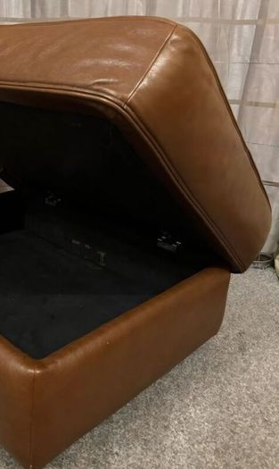 Leather Ottoman with storage