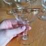 Vintage Gold Ring Champagne Coupe Glasses Image 3