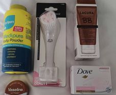 Make Up Bag with cosmetic items