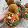 PMS Teddy Bear Vintage Stuffed Plush Toy in Floral suit Used Please look at the pictures Image 5