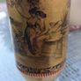 Tall oro potiche or gold porcelain 24 ct gold vase w/ Greek myths, D18 Image 3