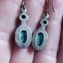 Vintage Earrings made of 925 silver with natural turquoise. Image 4