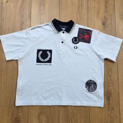 Fred Perry Ladies Cropped Polo Shirt Size UK10