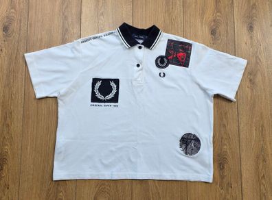 Fred Perry Ladies Cropped Polo Shirt Size UK10