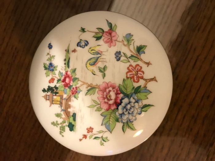 Vintage Crown Fine Bone China Trinket Box
