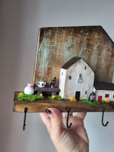 Handcrafted wooden key holder
