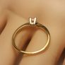 18ct Gold Vintage Refurbished Petite Diamond Solitaire Ring Image 8