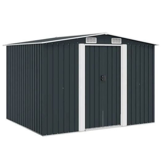 Garden Storage Shed Anthracite Steel 257x205x178 cm