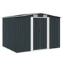 Garden Storage Shed Anthracite Steel 257x205x178 cm Image 2