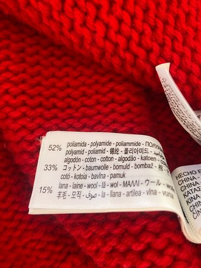 Zara Red Oversized V Neck Jumper  Size Large