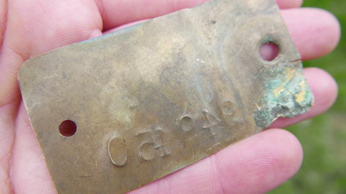 Vintage Brass Plaque Alliance and Dublin Consumers 7cm x 4cm