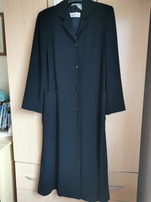 NEW - Max Mara 100% Wool Black Long Coat UK 12