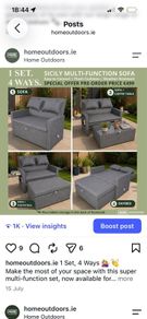 Sicily Garden Recliner Set - 1 Set  4 Ways