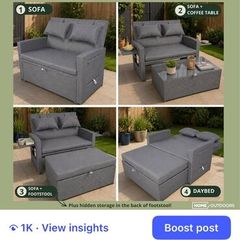 Sicily Garden Recliner Set - 1 Set  4 Ways