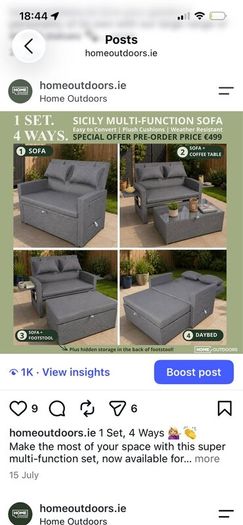 Sicily Garden Recliner Set - 1 Set  4 Ways
