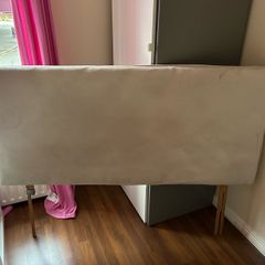 Grey crushed velvet headboard