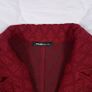 Frank Walder Dark Red Burgundy Diamond Quilted Button-Up Blazer Jacket 14UK/42EU Image 2