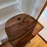 Pair of bar stools, solid wood and metal Image 3